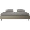 BS COM Letto matrimoniale king size senza rete imbottito 200x210 similpelle cappuccino