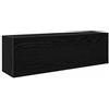 vidaXL Mobile da Bagno a Parete Nero 100x25x30 cm in Truciolato