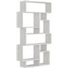 BAKAJI Libreria Scaffale 8 Ripiani Mensole in Legno MDF Design Moderno Mobile Scaffalatura Arredamento Soggiorno Salotto Casa Ufficio Dimensioni: 168,5 x 96 x 25,5 cm (Bianco Frassinato)