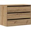 vidaXL Cassettiera Angolare Rovere Artigianale 80x41x58cm Multistrato