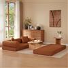 Muskel Divano letto a 3 posti, in terracotta, pieghevole, con funzione letto, moderno divano da pavimento in stile tatami, divano letto multifunzionale in schiuma fredda per soggiorno, camera da letto