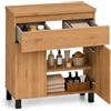 paplinskimoebel - Mobile per lavabo ARIZA TOP larghezza 60 cm, senza lavabo, base con cassetto, sospesa o in piedi, per lavabo da appoggio - Legno/Quercia Lancillotto