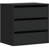 vidaXL Cassettiera Angolare Nera 60x41x58 cm in Legno Multistrato