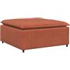 vidaXL Modulaire bank voetenbank module rood oranje 100x100x48 cm