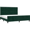 vidaXL Giroletto con Testiera Verde Scuro 180x200 cm in Velluto