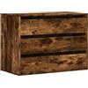 vidaXL Cassettiera Angolare Rovere Fumo 80x41x58cm Legno Multistrato