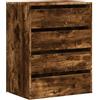 vidaXL Cassettiera Angolare Rovere Fumo 60x41x76cm Legno Multistrato
