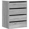 vidaXL Cassettiera Angolare Grigio Sonoma 60x41x76cm Legno Multistrato