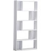 Beliani Libreria in MDF Bianco a 5 Scomparti Minimalista 174 x 83 cm