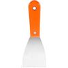 QUARKZMAN Spatola in Acciaio al Carbonio 3 Raschietto Flessibile Stucco Cartongesso Manico in Plastica per Carta Parati Nastratura Raschiatura Vernice,Arancione