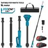OWJHE Asta di prolunga da 2 m con attacco a innesto per cesoie elettriche e motoseghe 180 ° Asta Telescopica Regolabile per Potatura Rami Alti Compatibile con Batteria Makita 18V