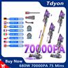 Tdyon Nova 680W 70000PA Aspirapolvere Senza Fili, 75 Minuti di Autonomia, Batteria Rimovibile, Ricarica a Parete con Supporto Integrato