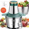 NONE Tritatutto elettrico in acciaio inossidabile da 2 litri Tritacarne Tritatutto per verdure Affettatrice per carne Tritacarne per uso domestico Robot da cucina