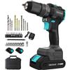Cecotec Trapano a percussione e avvitatore Cecotec 2 batterie 21V-2000mAh PowerForce 3000 Impact Brushless. Motore senza spazzole, 32000 IPM