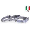 CAMON COLLARE IN CUOIO CON BORCHIE 30 x 600 MM. TORTORA