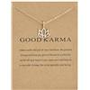 Self-Discovery Mala Collana Ispirazionale per Donne - Pendente Unico in Oro, Gioiello Spirituale Regalo (Loto)