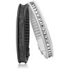 HIP HOP Hip-Hop Jewels Bracciale Rail Bianco/Nero Unica