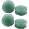Ayoiow 4 Pezzi 25mm Tappo Dilatatore Orecchio; Verde Tunnel Dilatatore Orecchio Pietra Verde Pietra