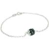 Generico Bracciale sardo su coccu donna UNISEX in argento gioiello portafortuna SFERA DA 8 MM (20)
