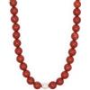 BERGERLIN Collana di perle di vera pietra naturale con perla in argento sterling 925 - Collana con chiusura e certificazione di autenticità