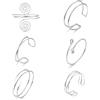 Ylinwtech 6 Pezzo Bracciale Braccio Superiore Donna, Set Regolabile Minimalista, Bracciale Spirale Boho in Metallo, Monili Ideali per Matrimoni Feste e Uso Quotidiano