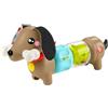 Fisher-Price Pets - Bassotto Gira e Gioca, Cucciolo per Il Gioco sensoriale con sonaglino e Coda Girevole clac clac, Orecchie e Lingua morbide, Giocattolo per Bambini, 6+ Mesi, HTW91