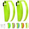 KBIBCK Bande Catarifrangenti, 2 Pezzi LED Bracciale di Ricarica USB con 5 Colori & 3 modalità, Braccialetto Riflettente LED Lunghezza Regolabile, per Ciclismo, Jogging, Escursionismo, Running