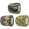 SWOOMEY Nastro Mimetico Autoadesivo Estensibile 3 Pezzi per Caccia | Tessuto Non Tessuto, Resistente All'acqua, Facile da Strappare, Uso Esterno, Finitura Camouflage