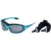 Ravs Occhiali sportivi leggeri, unisex, occhiali da sci con fascia e stanghette, include custodia morbida