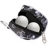 Abaodam Borsa Porta Palline da Golf Stampa Teschio, Compatta e Portatile in Pu con Cerniera, Facile da Aprire e Chiudere, per Accessori Golf