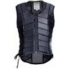 LOVIVER Gilet Protettivo Equestre Giubbotto Sicurezz Panciotto Toracico Pettorina Cavalcata con Protezione Torace E Schiena Chiusura Frontale a Zip Adatto per Maneggio Trekking Lezioni, Nero, L