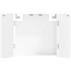 vidaXL Armadietto per bersaglio Delft, bianco, 52,5 x 10,5 x 53,5 cm, moderno, resistente all'umidità, accessorio da gioco salvaspazio in legno, pratica soluzione di conservazione
