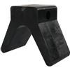 Waoclowr Blocco per rimorchio a forma di V, in gomma, non lascia tracce, foro di fissaggio, larghezza 5,1 cm, 10,2 cm
