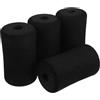PAMINGONO Coperture in Spugna per Attrezzi Ginnici 4 Pezzi, Foro 22mm | Nero, Diametro Esterno 75mm, Formato 13,5x7,5x7,5cm, per Palestra e Montaggio Rapido Foam Roller Liscio