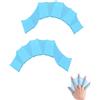 BTACGWP Palette Nuoto Piscina in Silicone, 1 Paio di Guanti Palmati Nuoto Blu per Allenamento Ergonomico della Forza e della Tecnica di Bracciata, Ideali anche per Acquagym