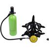 Hidyliu Mini Bombola Subacquea Portatile con Occhialini da Sub e Boccaglio Comodo di Respirazione per Sport Acquatici 1 Litro (Gialla)