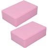 Rosvola Set di Blocchi Yoga Rosa, 2 Pezzi, in Materiale Espanso Antiscivolo, Forniscono stabilità per la Meditazione Yoga, Pilates, 5,9 X 8,9 X 3,0 Pollici