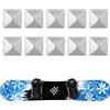lasuroa 10pz Pyramid Studs Pad Snowboard, Antiscivolo Snowboard Argento Pad Autoadesivo Snowboard Step Pad Pad per Fornire Una Presa Extra