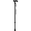 TICFOX Bastone da Passeggio Pieghevole con Luce LED Integrata, Telescopico Bastoncini Regolabile in 5 Altezze, Supporto Antiscivolo adatto per anziani, uomini e donne, escursioni con (86-96 cm)