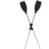 Toyvian Pagaia Accessori per Alluminio Leggera in Doppia Lega Kayak estremità Smontabile, 210cm Barca per Canoa e Rafting