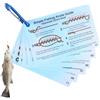 Generic Guida ai nodi da pesca, scheda di riferimento per l'pesca tascabile, 8,9 x 5,8 cm, tabella di istruzioni con legatura rapida con design impermeabile, strumento di apprendimento compatto, aiuto per