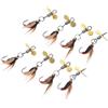 DRESSOOS Set da Pesca 8 Pezzi in Acciaio Inossidabile, Esche Artificiali con Micro Palline e Struttura a, per Spigola e Trota in Acqua