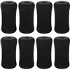 HOMSFOU 8 Pezzi Fitness Cover Copertura per Estensione della Gamba, Leg Extension Cover in Gomma e Plastico Schiuma, Nero, per Macchine da Esercizio e Attrezzi da Palestra, Casa Gym,