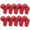 Homyl 10 Pezzi Copritesta Mazze da Golf Copri Ferro Set Numerato Pelle PU Impermeabile Fodera Spessa Antiurto Vestibilità Sicura per Evitare Urti E Graffi, Rosso