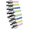 LRXIYODE 8 Pezzi Luce LED per Valvola Pneumatico Bici a Bastoncino Fluorescente, Materiale Plastico e Metallo, Lampeggio Automatico, Risparmio Energetico, Accessorio per Ruote e Raggi