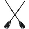 HOMOBABE Pagaia Kayak Staccabile in PVC Nera 2 Pezzi per Canotto | Set 2 Pezzi, Struttura Portatile e Resistente, Impugnatura Comoda, Accessorio per Canoa e Remi