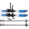 ChiicCluttr Snow Ski Board Beginner Ski Set Glide Kit Snow Sliding Gear ABS PE Steel Two Way Bindings High Load Capacity Reinforced Plate Portable Lightweight Winter Grass Sand Use Stability Control 68 x 6 cm