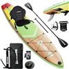 Generico Sup gonfiabile, tavola sup gonfiabile, con pompa e pagaie regolabili, dotato di zaino da trasporto, resistente agli urti e all'usura, ideale per i principianti, per le famiglie, pesca e yoga
