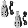 IMIKEYA Kit Carrello di Ancoraggio e Pad Eye con Pulegge Inox per Kayak