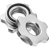 Zerodeko Dado Antiscivolo in Ferro 2,5cm per Bilanciere e Manubri, Set 2 Pezzi Funzione Riduzione Rumore per Sollevamento Pesi